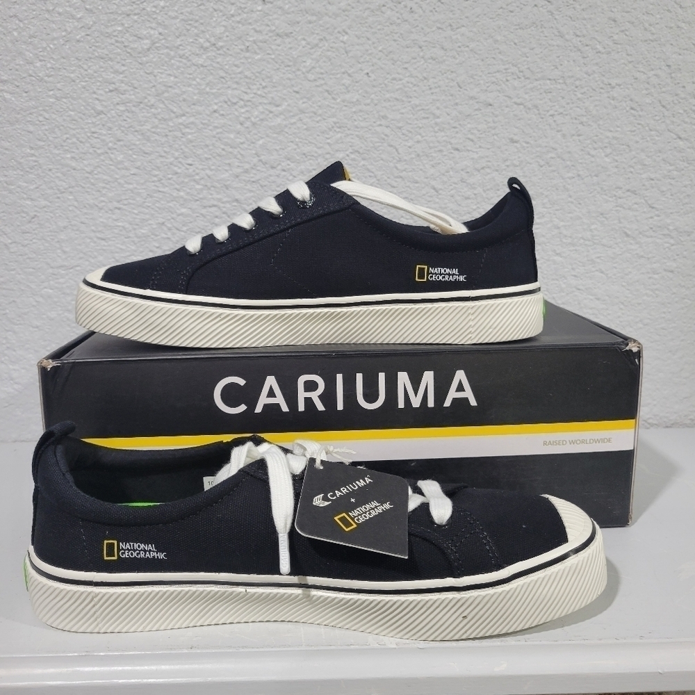 Cariuma Low NATGEO Gecko Black Canvas Sneaker NIB Limited Edition - Picture 2 of 9